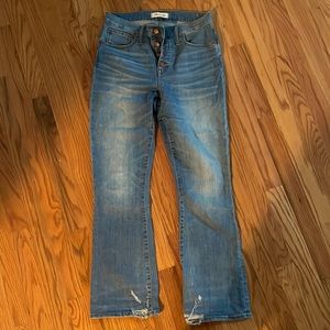 Madewell cali Demi boot crop button front edition